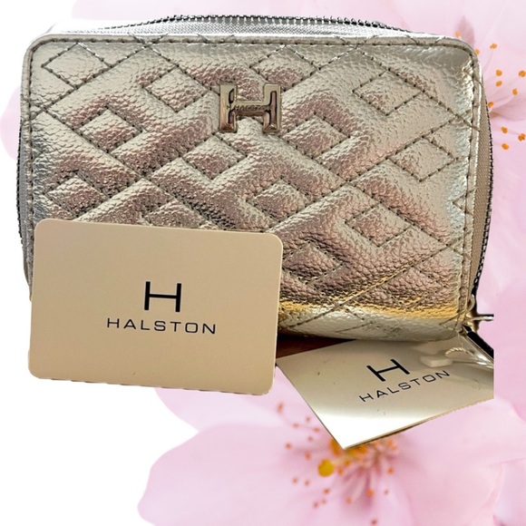 Halston Heritage Silver Quilted Women's Wallet - Picture 15 of 15